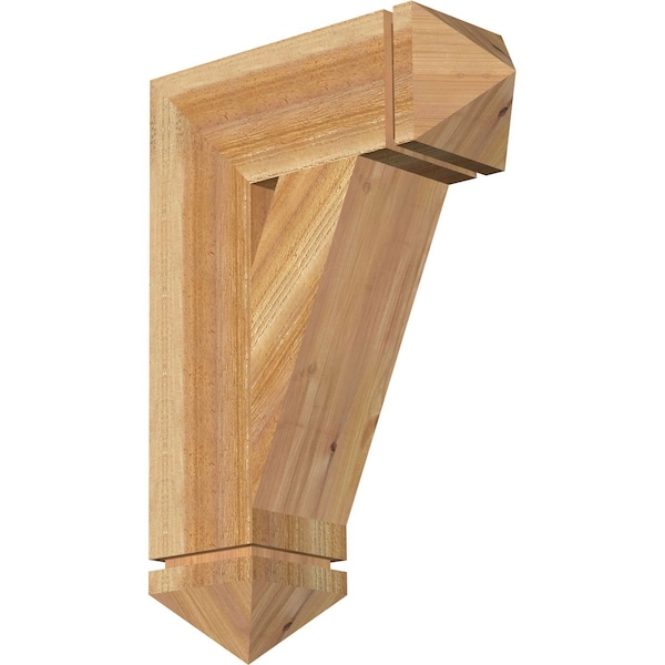 Ekena Millwork Traditional Arts & Crafts Rough Sawn Bracket, Western Red Cedar, 6"W x 18"D x 26"H BKT06X18X26TRA03RWR - main